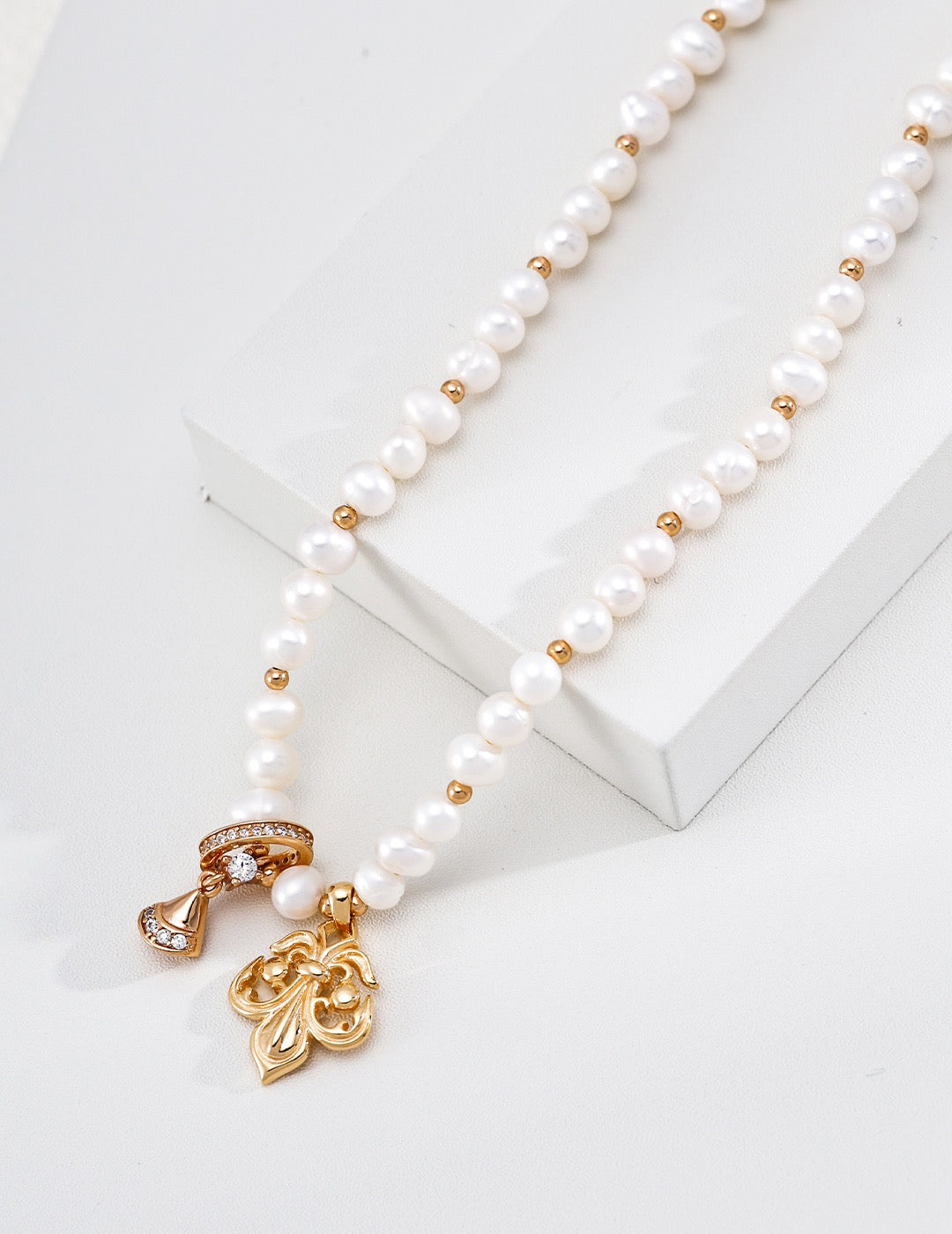 S925 Sterling Silver Natural Pearl Pendant Necklace