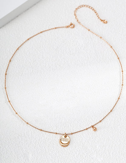 S925 Sterling Silver "Soul" Pendant Necklace — Vintage Gold & Platinum | D0771