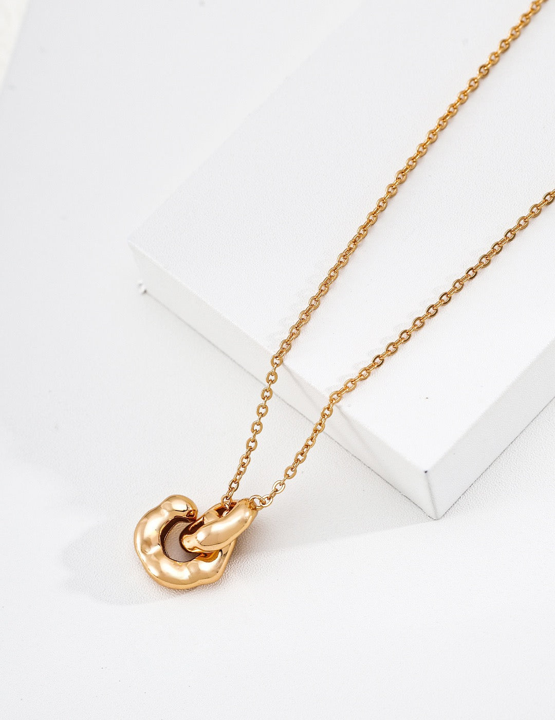 S925 Sterling Silver Chain Necklace — Vintage Gold & Platinum | D0766