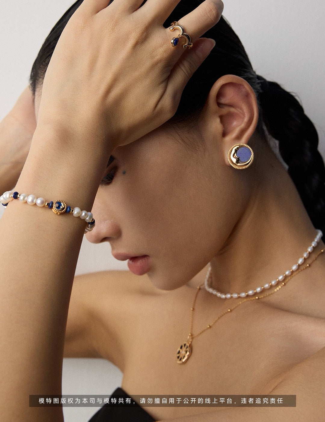 S925 Silver Vintage Lapis Lazuli Earrings · Antique Gold · Natural Gemstone