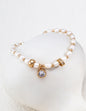 S925 Silver Pearl & Zircon Bracelet · Vintage Gold · Natural Freshwater Pearl