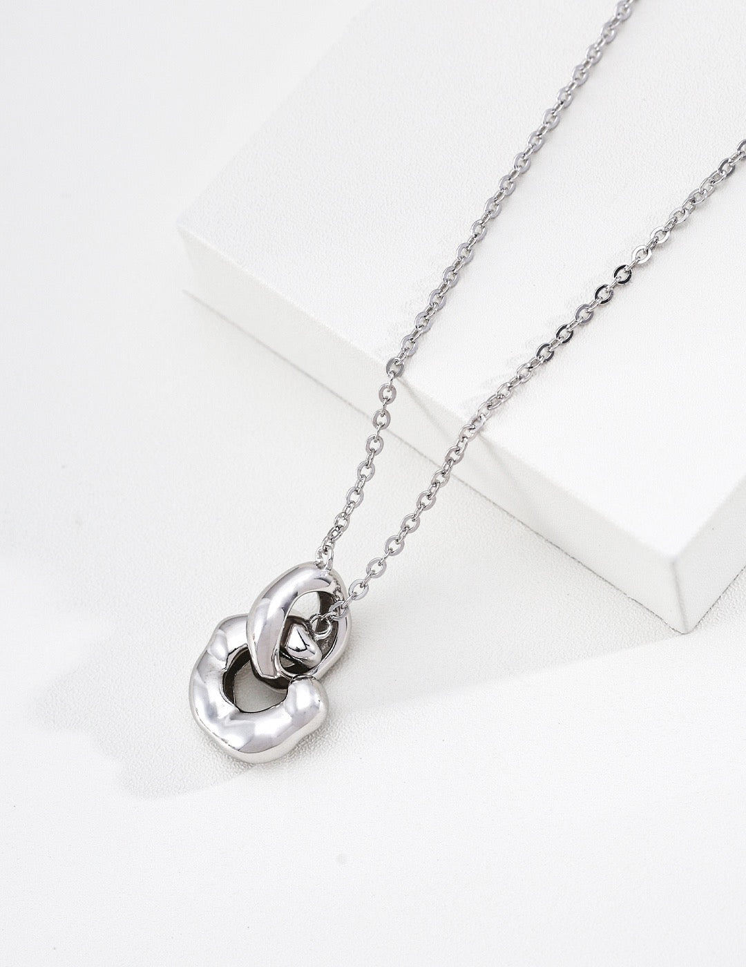 S925 Sterling Silver Chain Necklace — Vintage Gold & Platinum | D0766