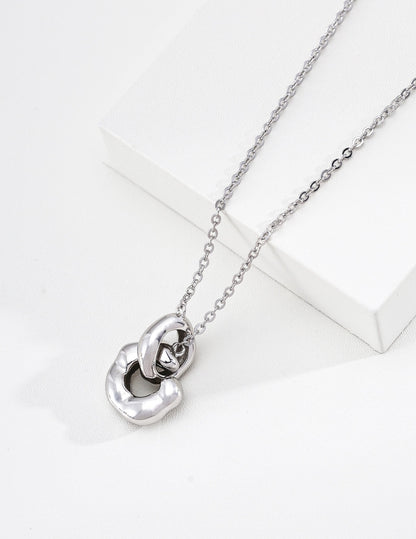 S925 Sterling Silver Chain Necklace — Vintage Gold & Platinum | D0766
