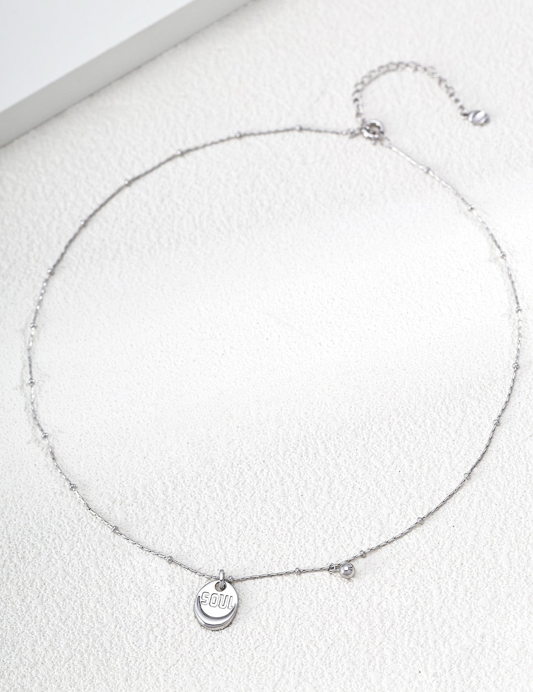 S925 Sterling Silver "Soul" Pendant Necklace — Vintage Gold & Platinum | D0771