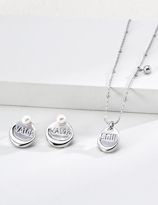 S925 Sterling Silver "Soul" Pendant Necklace — Vintage Gold & Platinum | D0771